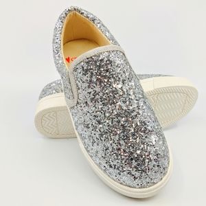 J. CREW CREWCUTS KID'S GIRL'S SILVER GLITTER NIB